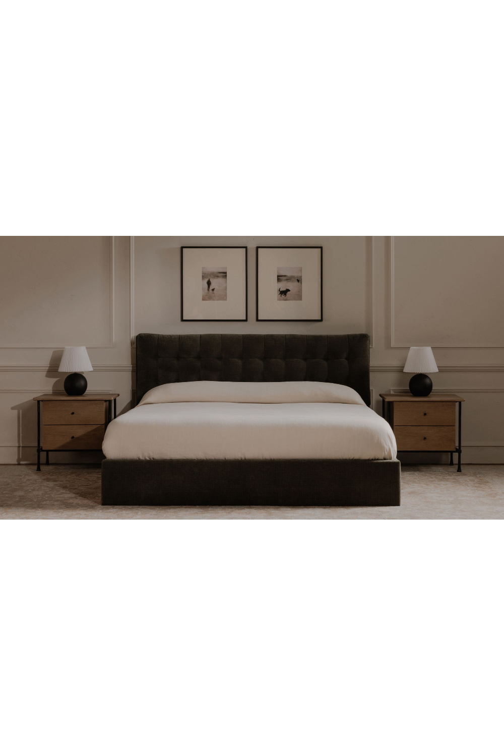   Modern European furniture - Wire-Brushed Acacia 2-Drawer Nightstand - www.oroa.com | Oroa.com