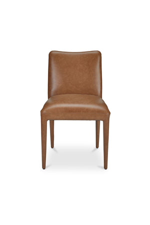   Modern European furniture - Brown Leather Dining Chair Set (2) - www.oroa.com | Oroa.com