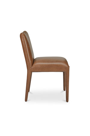   Modern European furniture - Brown Leather Dining Chair Set (2) - www.oroa.com | Oroa.com