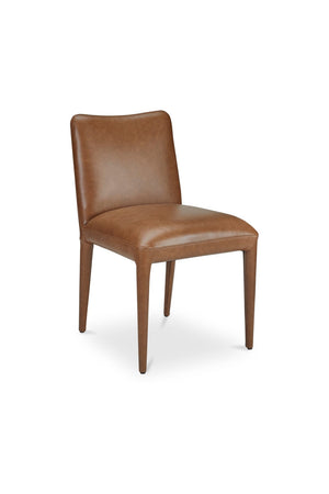   Modern European furniture - Brown Leather Dining Chair Set (2) - www.oroa.com | Oroa.com