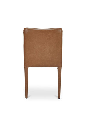   Modern European furniture - Brown Leather Dining Chair Set (2) - www.oroa.com | Oroa.com
