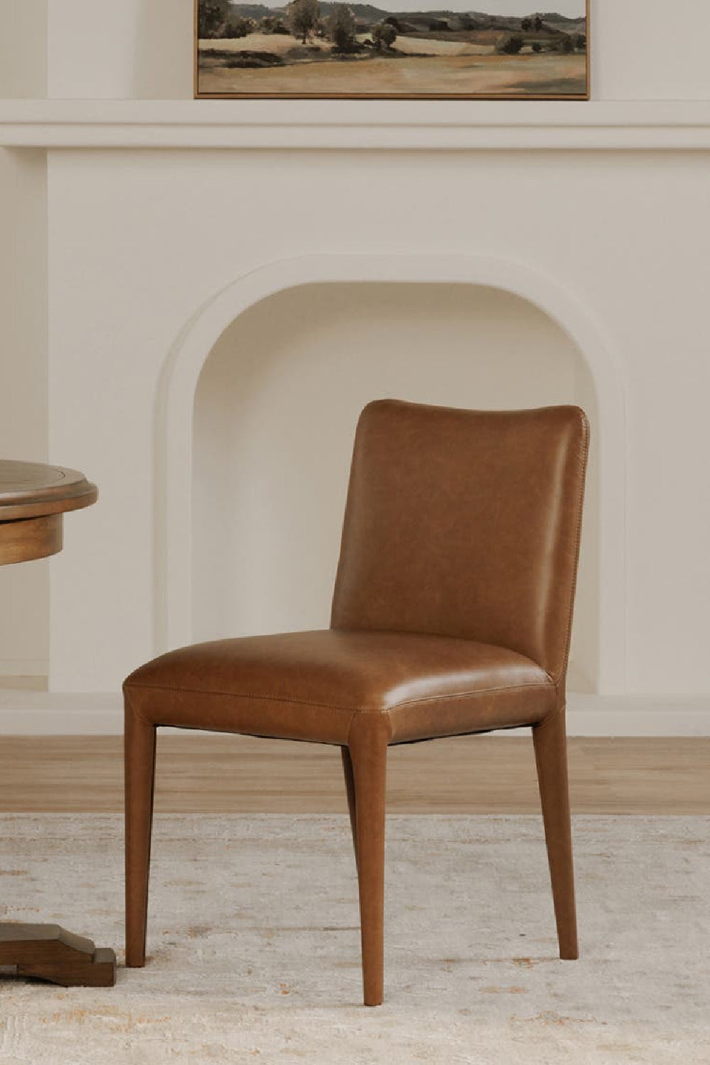   Modern European furniture - Brown Leather Dining Chair Set (2) - www.oroa.com | Oroa.com