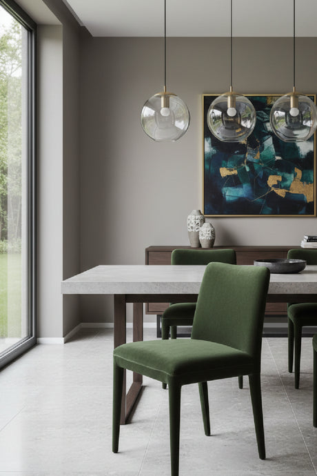   Modern European furniture - Green Velvet Dining Chairs (2) - www.oroa.com | Oroa.com