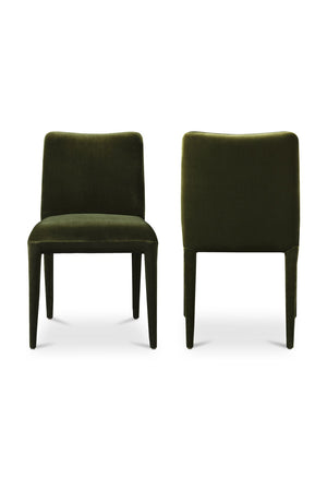   Modern European furniture - Green Velvet Dining Chairs (2) - www.oroa.com | Oroa.com