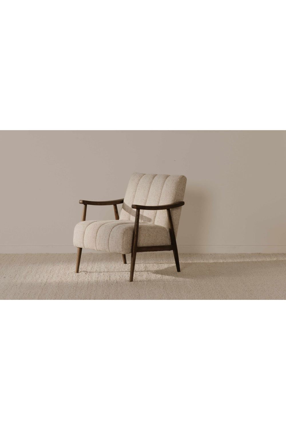   Modern European furniture - Beige Channeled Accent Chair - www.oroa.com | Oroa.com
