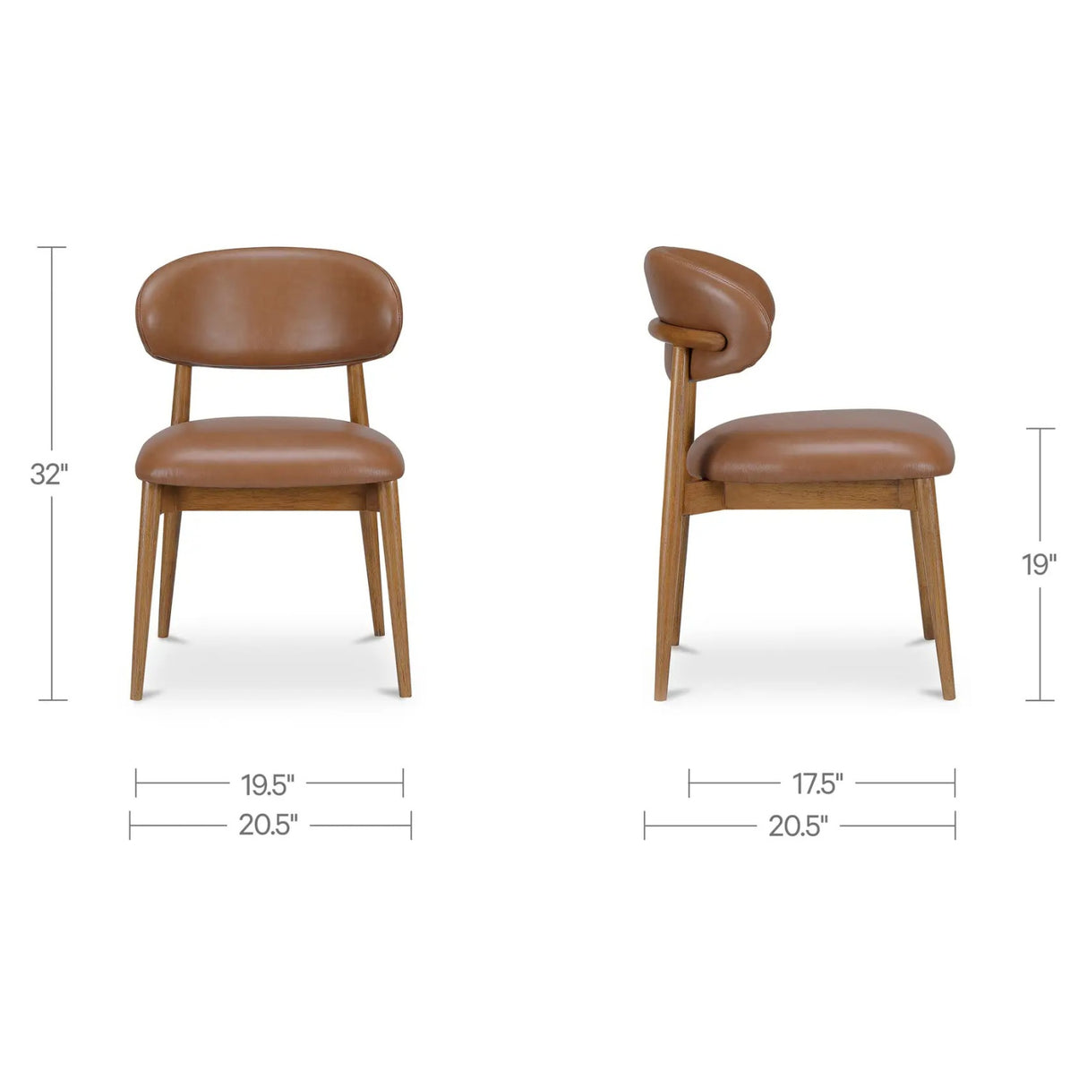   Modern European furniture - Brown Leather Dining Chair - www.oroa.com | Oroa.com