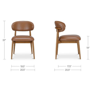   Modern European furniture - Brown Leather Dining Chair - www.oroa.com | Oroa.com
