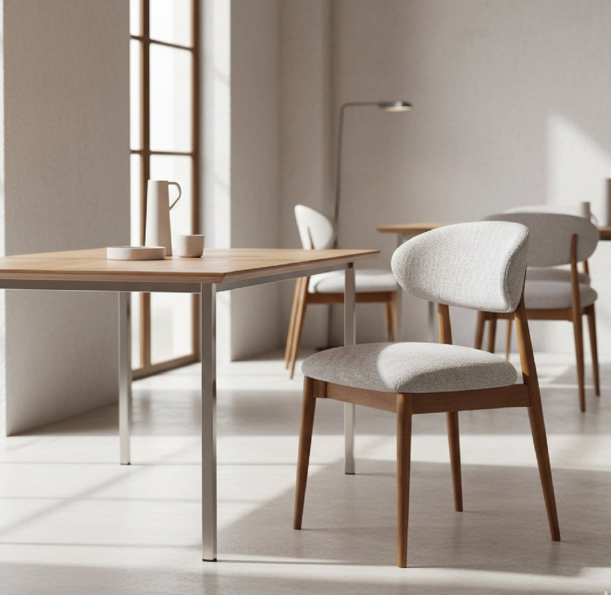   Modern European furniture - White Padded Dining Chair - www.oroa.com | Oroa.com