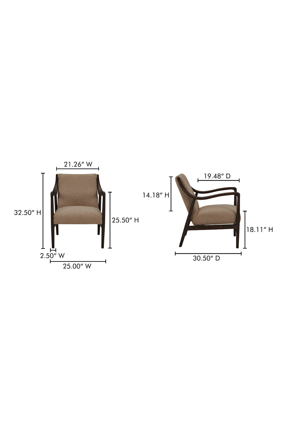   Modern European furniture - Beige Shearling Accent Chair - www.oroa.com | Oroa.com