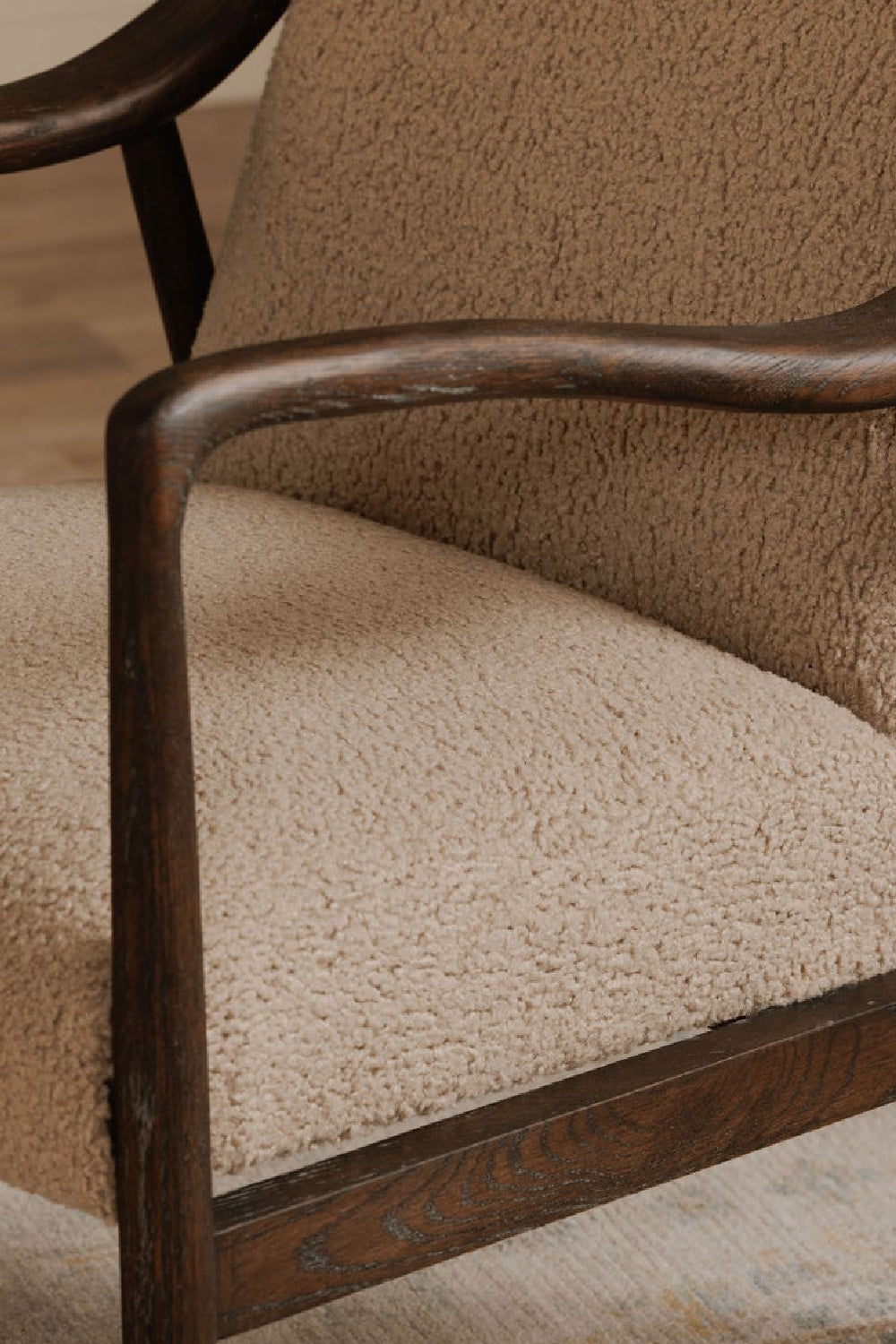   Modern European furniture - Beige Shearling Accent Chair - www.oroa.com | Oroa.com