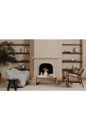   Modern European furniture - Beige Shearling Accent Chair - www.oroa.com | Oroa.com