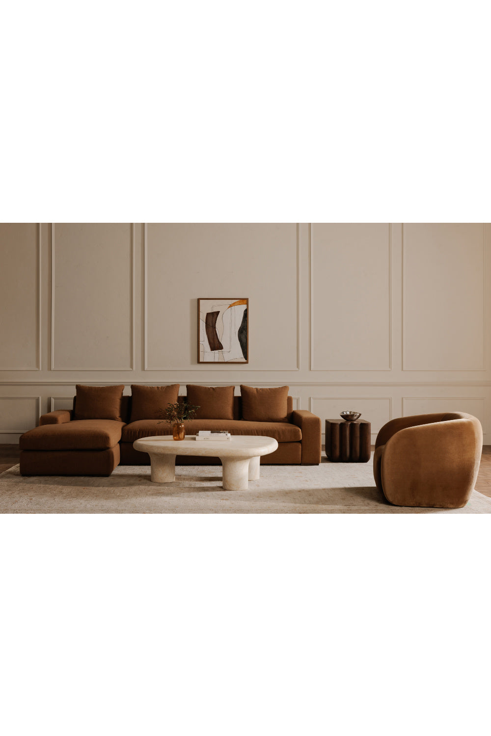   Modern European furniture - Track-Armed Right Sectional Sofa - www.oroa.com | Oroa.com