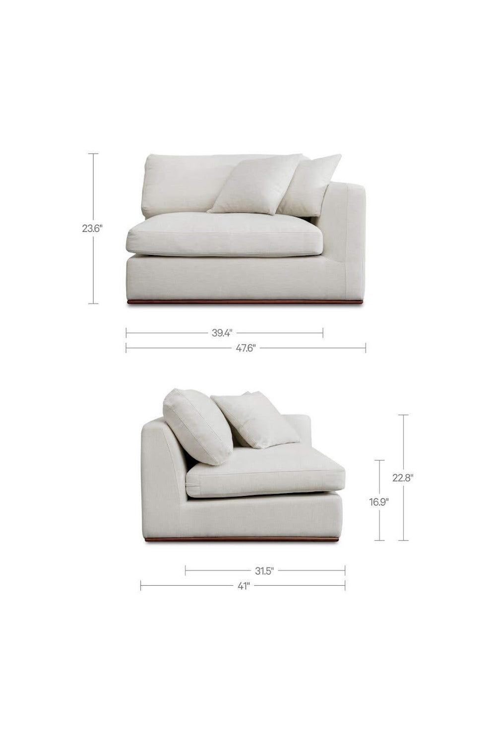  Modern European furniture - Right-Armed Corner Chair - www.oroa.com | Oroa.com