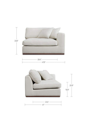   Modern European furniture - Right-Armed Corner Chair - www.oroa.com | Oroa.com