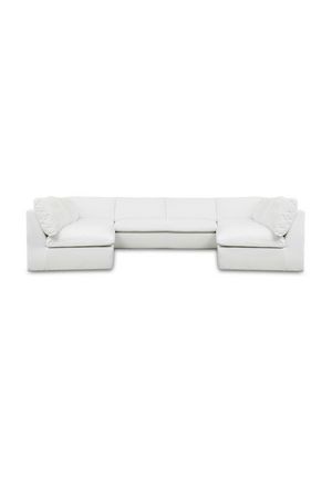  Modern European furniture - 5-Piece White Outdoor Modular Sofa - www.oroa.com | Oroa.com