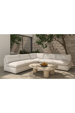   Modern European furniture - 3-Piece White Outdoor Modular Sofa - www.oroa.com | Oroa.com