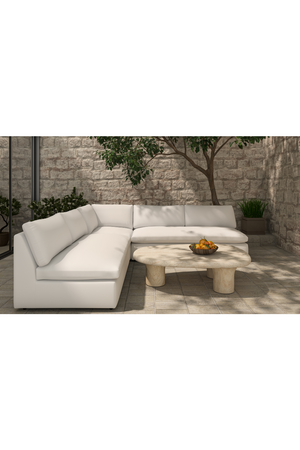   Modern European furniture - 5-Piece White Outdoor Modular Sofa - www.oroa.com | Oroa.com
