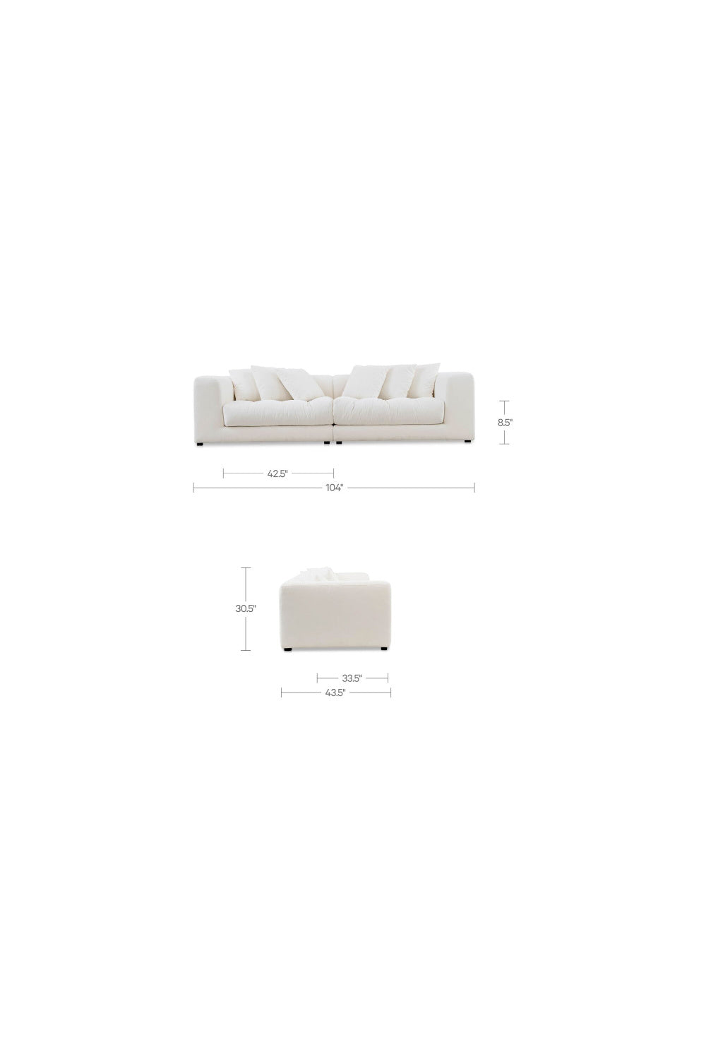   Modern European furniture - Tufted Cushion Sofa - www.oroa.com | Oroa.com