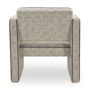   Beige Weave Piped Accent Chair | Oroa.com
