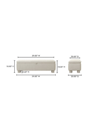   Modern European furniture - Upholstered Storage Bench - www.oroa.com | Oroa.com