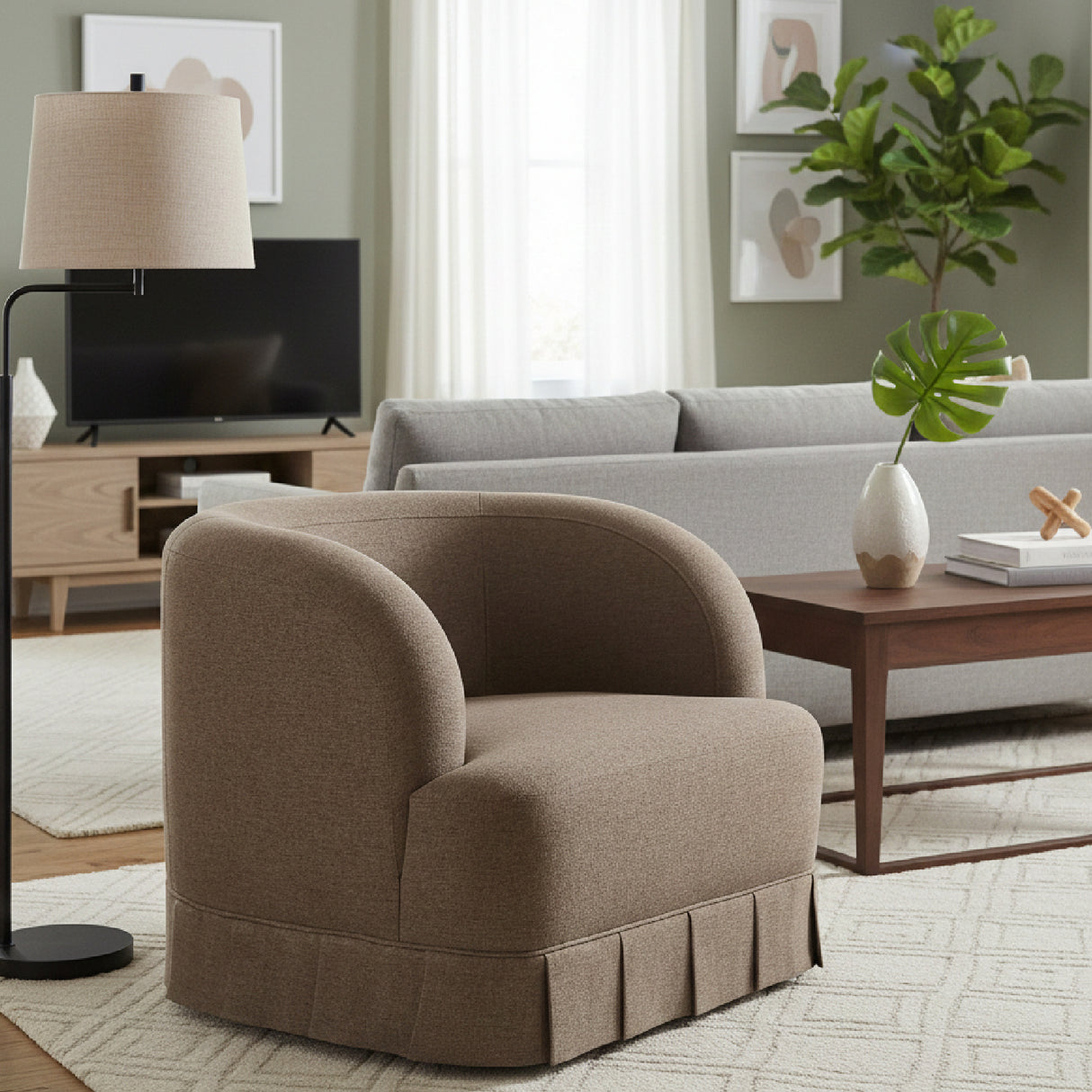   Modern European furniture - Pleated Swivel Chair - www.oroa.com | Oroa.com