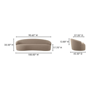   Modern European furniture - Taupe Outdoor Sofa - www.oroa.com | Oroa.com