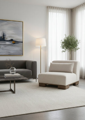   Modern European furniture - Cream Fabric Slipper Chair - www.oroa.com | Oroa.com
