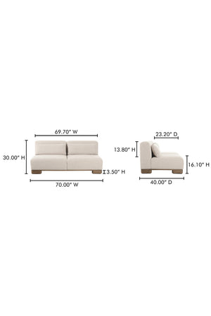   Modern European furniture - Cream Fabric Sofa - www.oroa.com | Oroa.com