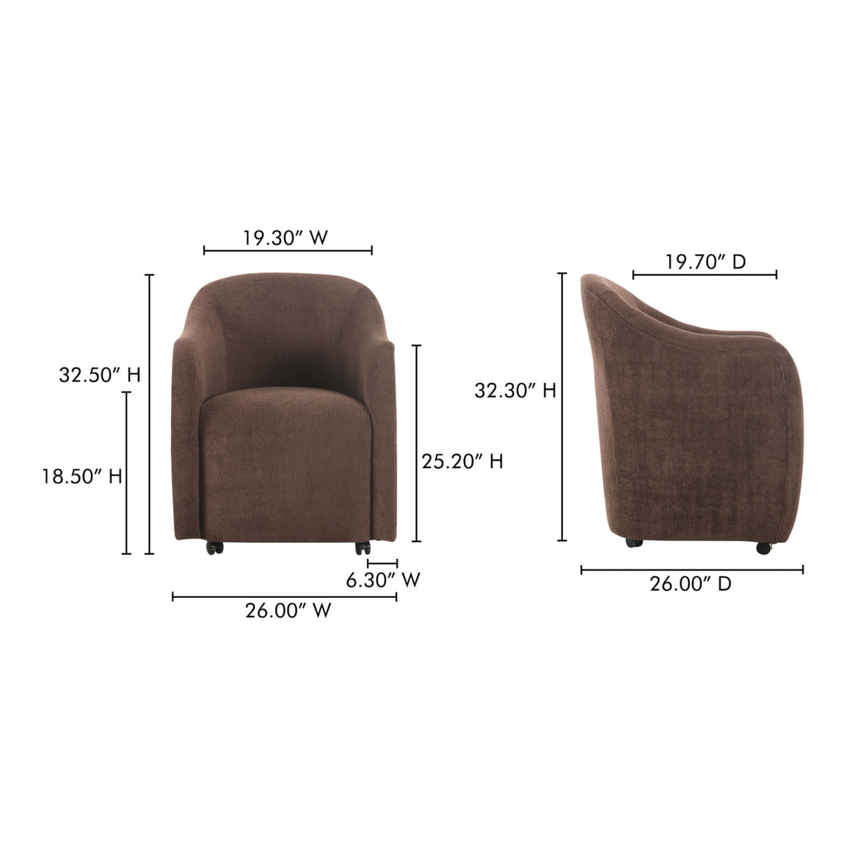   Modern European furniture - Barrel-Inspired Rolling Dining Chair - www.oroa.com | Oroa.com