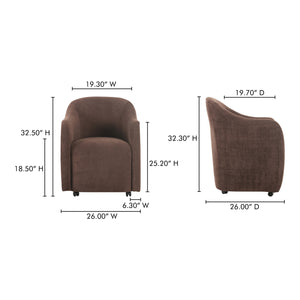   Modern European furniture - Barrel-Inspired Rolling Dining Chair - www.oroa.com | Oroa.com