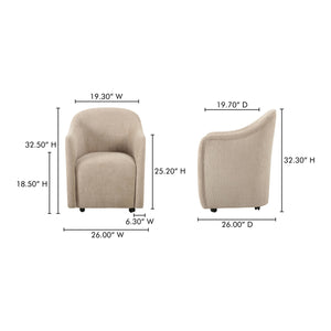   Modern European furniture - Barrel-Inspired Rolling Dining Chair - www.oroa.com | Oroa.com