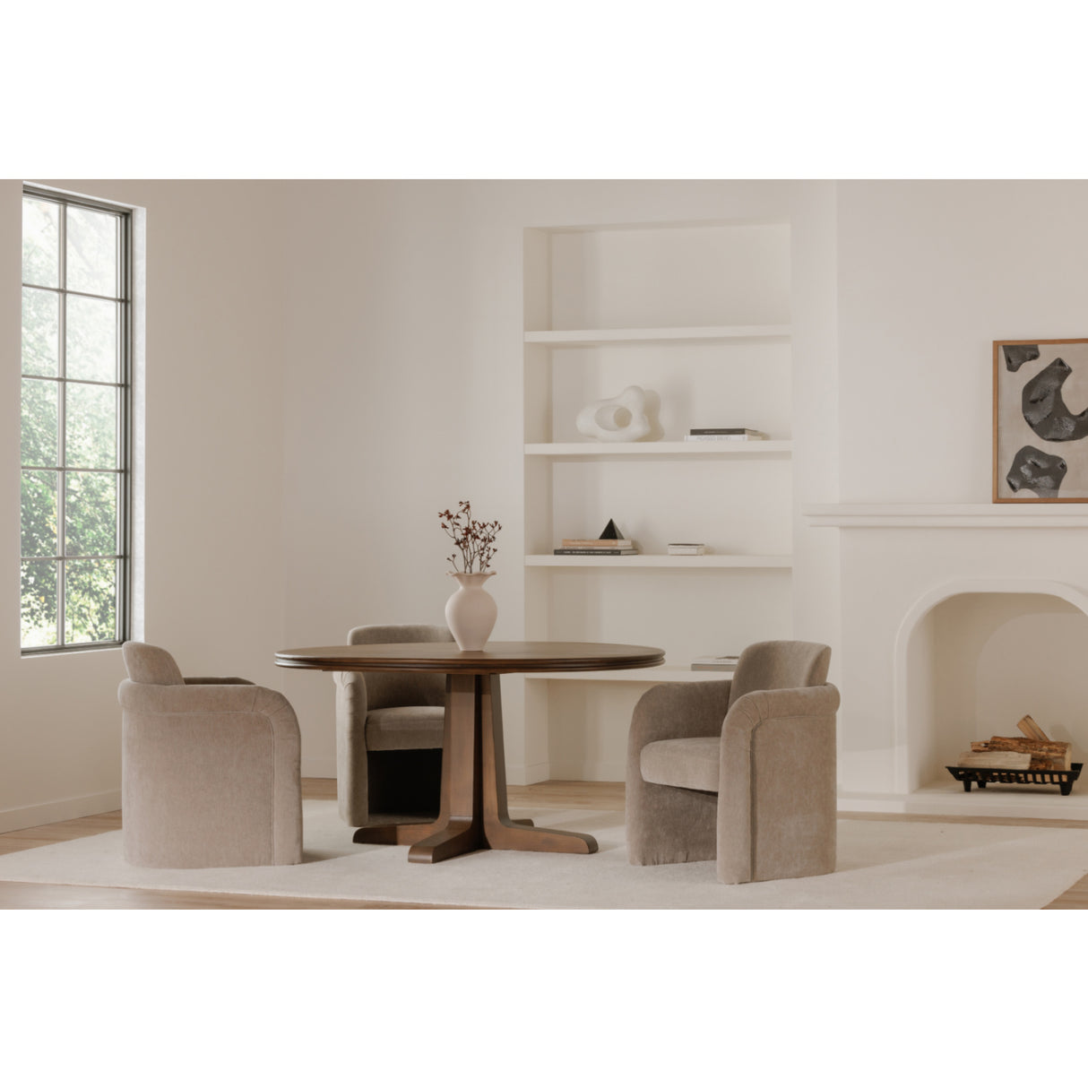   Modern European furniture - Curved Frame Rolling Dining Chair - www.oroa.com | Oroa.com