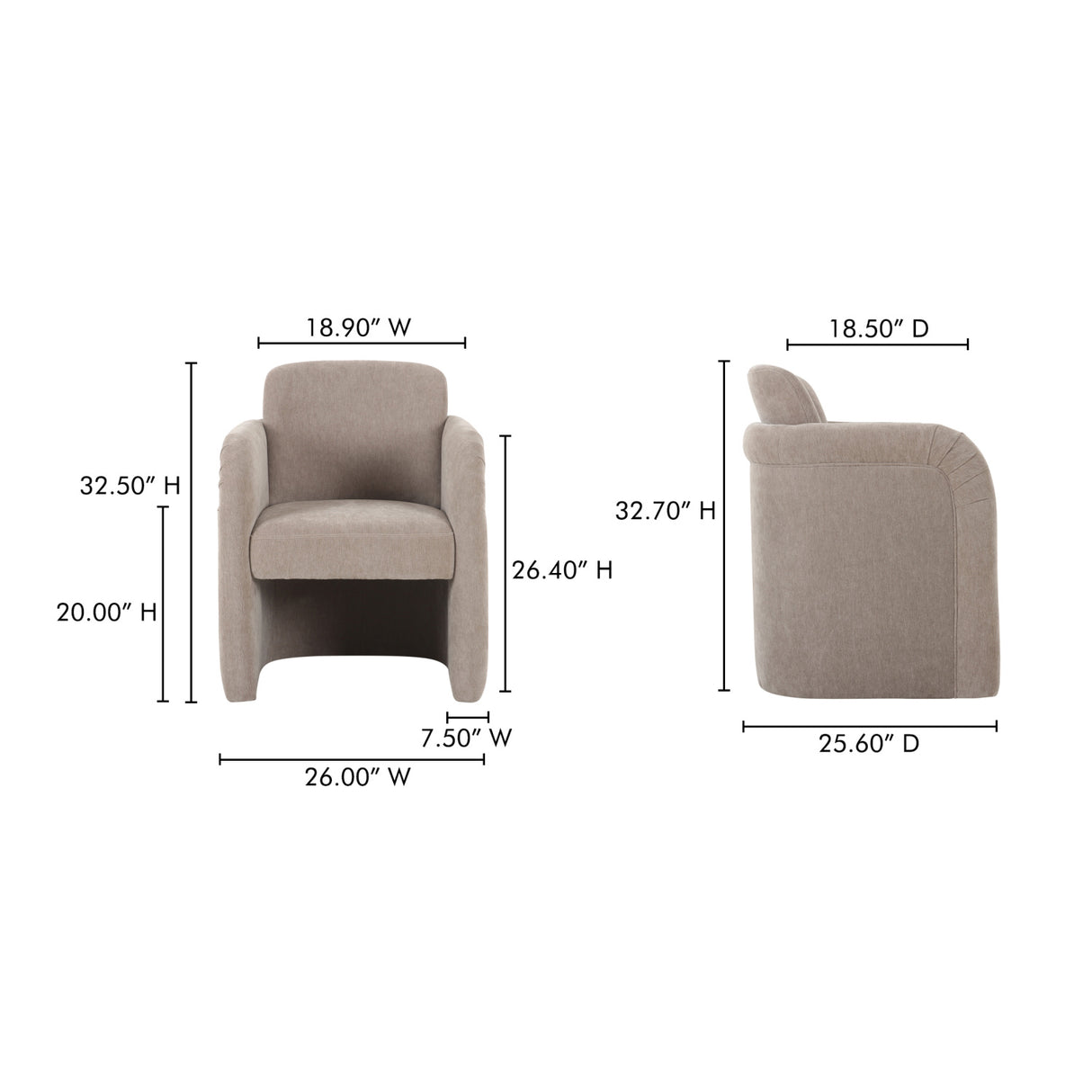   Modern European furniture - Curved Frame Rolling Dining Chair - www.oroa.com | Oroa.com