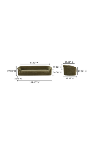   Modern European furniture - Textured Velvet Sofa - www.oroa.com | Oroa.com