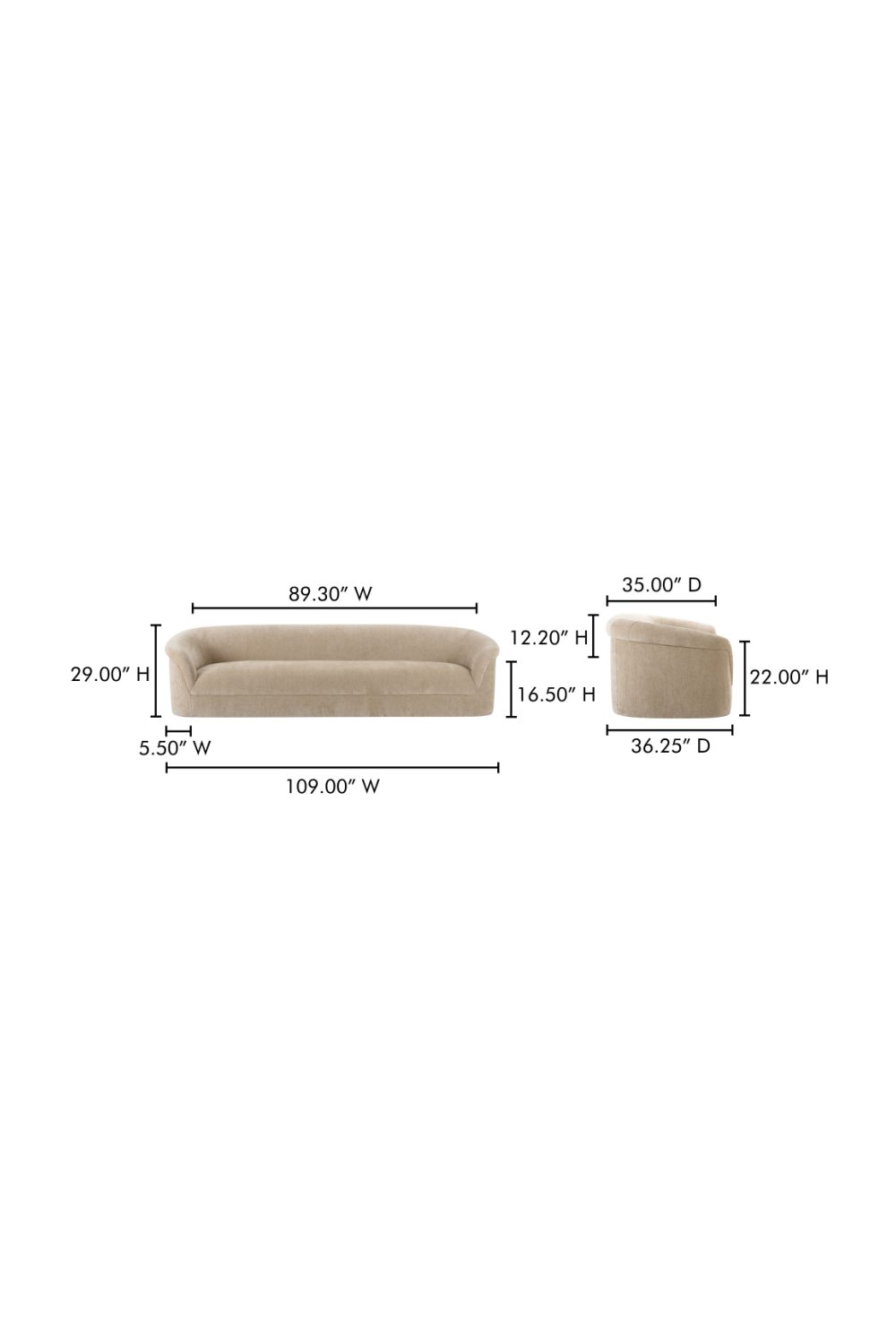  Modern European furniture - Textured Velvet Sofa - www.oroa.com | Oroa.com