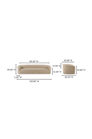   Modern European furniture - Textured Velvet Sofa - www.oroa.com | Oroa.com