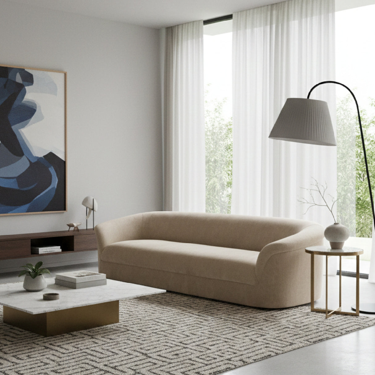   Modern European furniture - Textured Velvet Sofa - www.oroa.com | Oroa.com