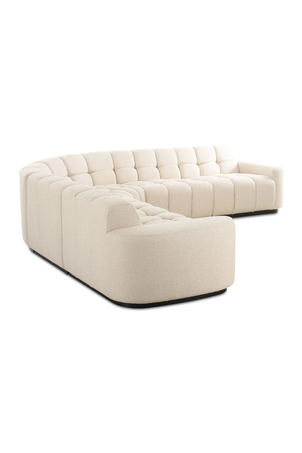   Modern European furniture - Square-Tufted L-Shaped Sectional Sofa - www.oroa.com | Oroa.com