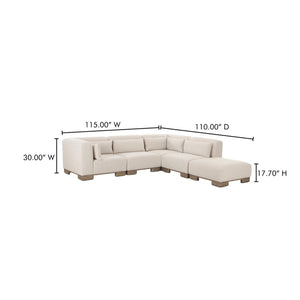   Modern European furniture - Beige Modular Sofa - www.oroa.com | Oroa.com