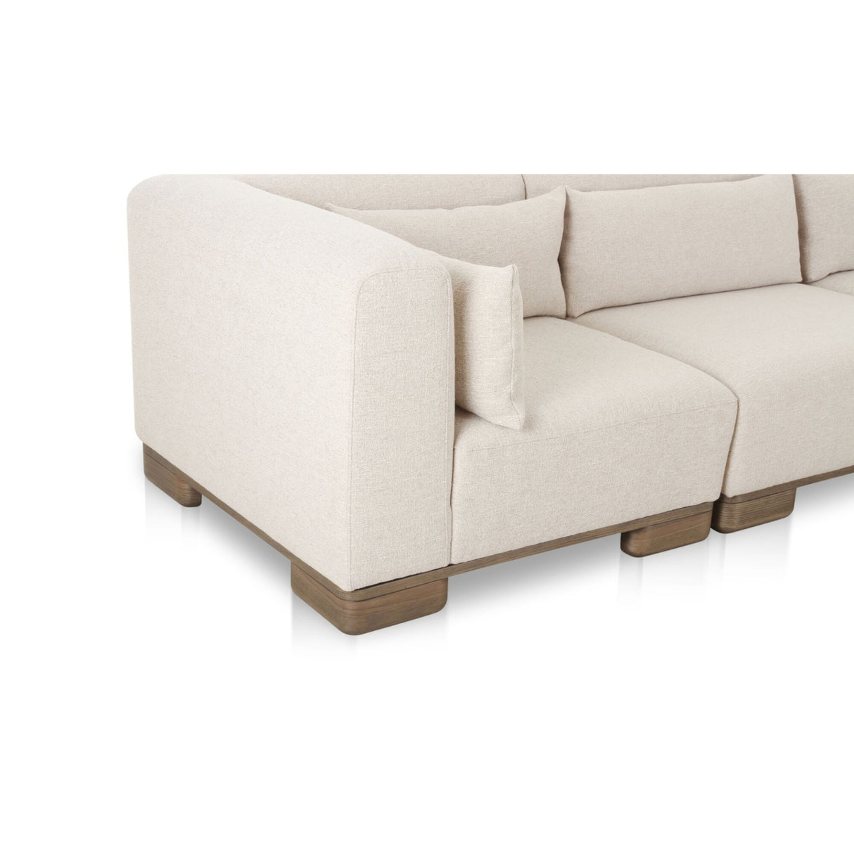   Modern European furniture - Beige L-Shaped Modular Sofa - www.oroa.com | Oroa.com