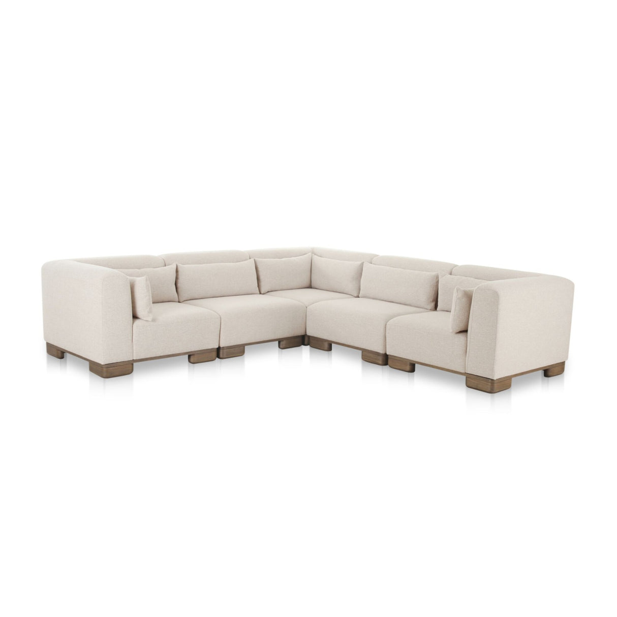   Modern European furniture - Beige L-Shaped Modular Sofa - www.oroa.com | Oroa.com