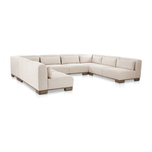   Modern European furniture - Beige U-Shaped Modular Sofa - www.oroa.com | Oroa.com