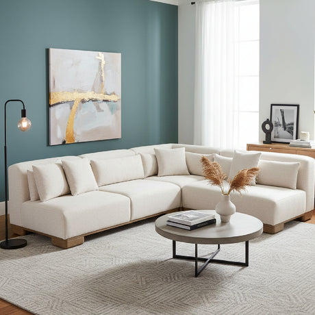   Modern European furniture - Beige Corner Modular Sofa - www.oroa.com | Oroa.com