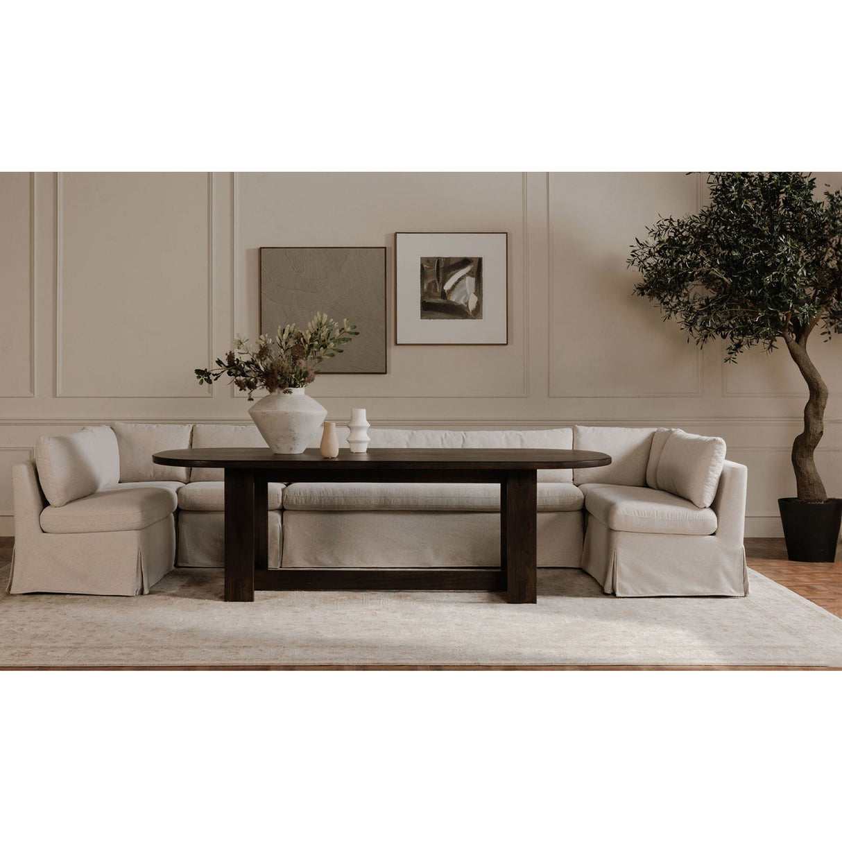   Modern European furniture - Beige Upholstered Dining Chair - www.oroa.com | Oroa.com
