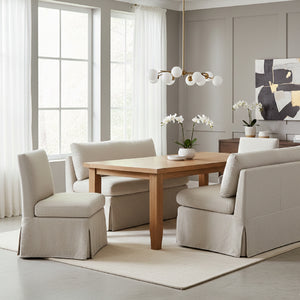   Modern European furniture - Beige Dining Chair and Half Slipcover - www.oroa.com | Oroa.com
