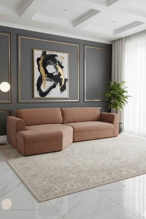   Modern European furniture - Weave Fabric Sectional Sofa - www.oroa.com | Oroa.com