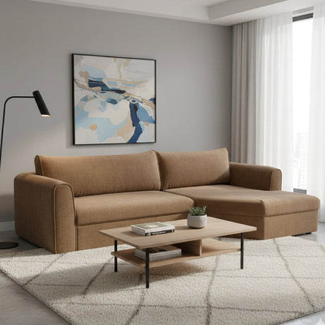   Modern European furniture - Weave Fabric Sectional Sofa - www.oroa.com | Oroa.com