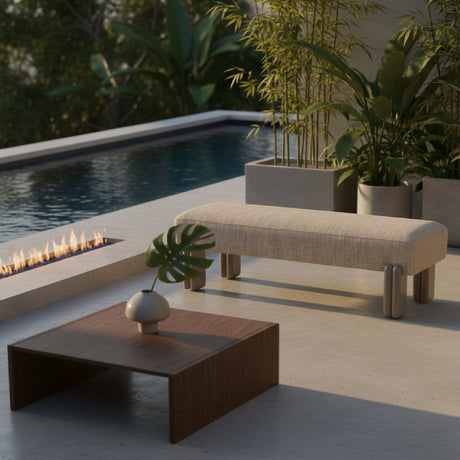   Modern European furniture - Textured Fabric Bench - www.oroa.com | Oroa.com
