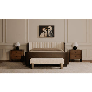   Modern European furniture - Textured Fabric Bench - www.oroa.com | Oroa.com