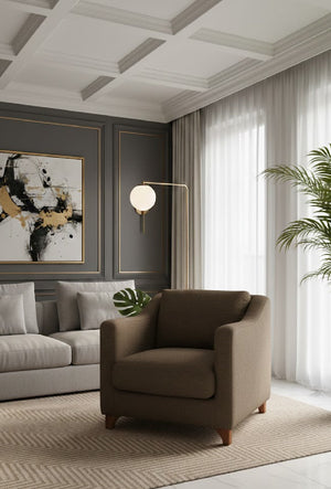   Modern European furniture - Textured Boucle Accent Chair - www.oroa.com | Oroa.com